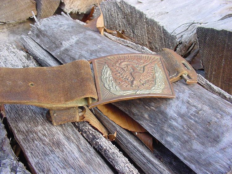 PATTERN 1851 ENLISTED SABRE BELT BUFF LEATHER W BUCKLE CIVIL WAR IDD 5TH ME  