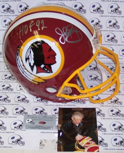 John Riggins Hand Signed Washington Redskins Full Size Pro Helmet HOF 92  