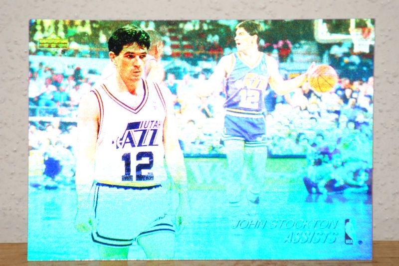 1991 Upper Deck NBA John Stockton Hologram Card AW3  