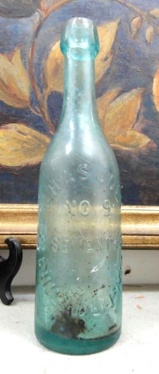 vintage CHAS JOLY No 9 BLOB TOP ALE BOTTLE phila pa  