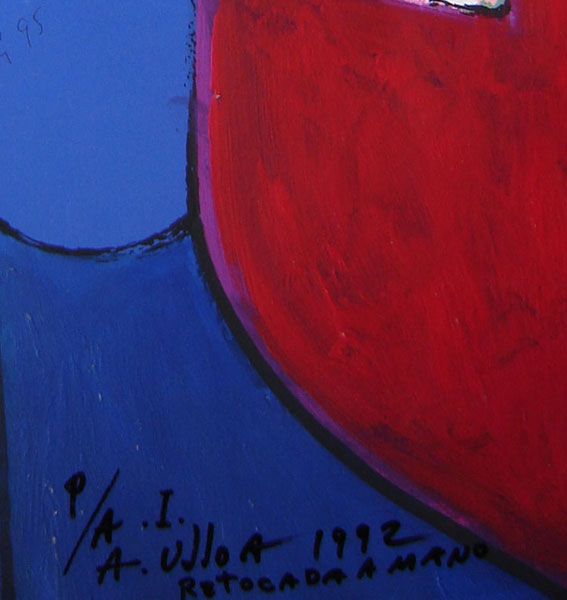 Authentic 1992 ALBERTO ULLOA 1950 2011 cubist DOMINICAN Painting  