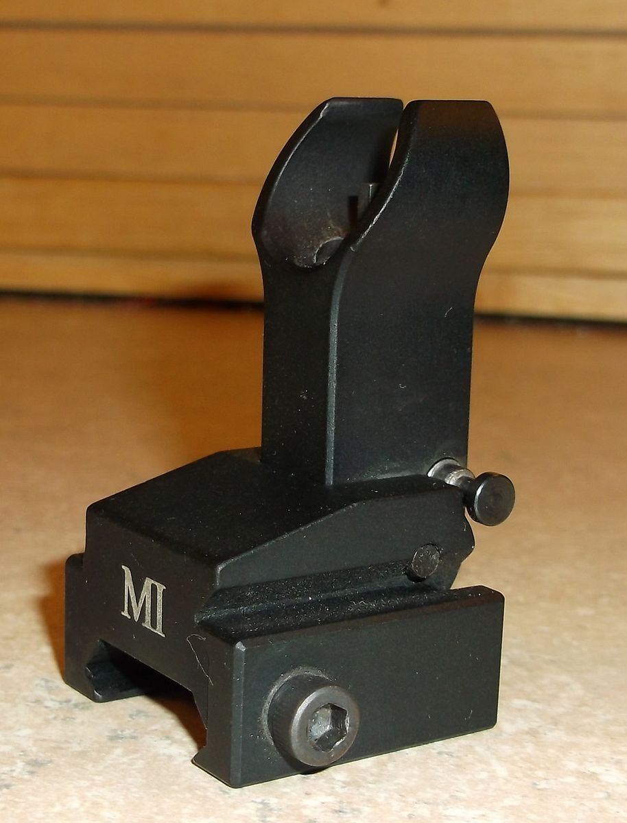 Midwest Industries Front Rifle Sight Gas Block Black Low Profile Flip