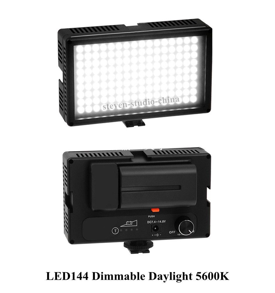 Pro LED 144 Light Dimmable 5600K Daylight Video Studio Camera Photo