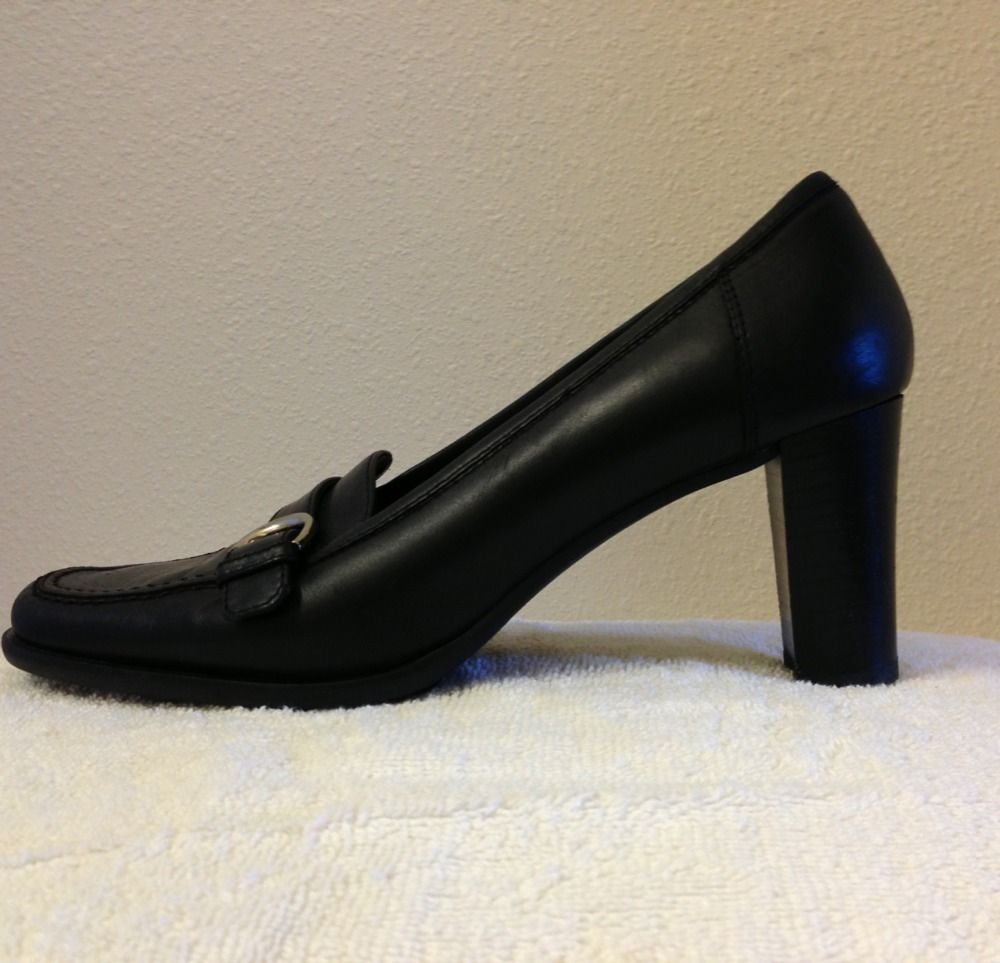 Coach Keely Black Leather Pumps Heels 6 5M