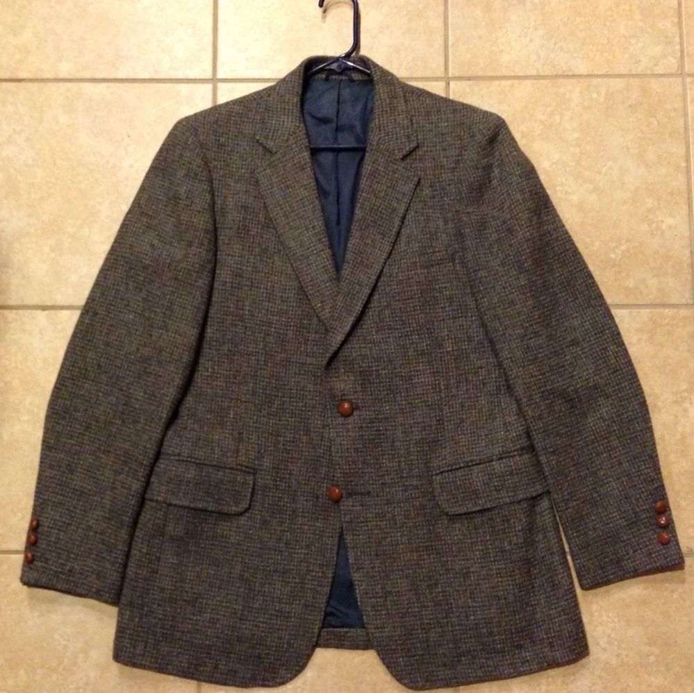  Tweed Blazer Jacket 38L 40L Dunbar Keith Scottish Wool FANTASTIC