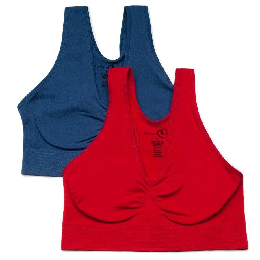 Choose Size Color 1 Rhonda Shear Ahh Racerback Leisure Bra M L 1x 2X