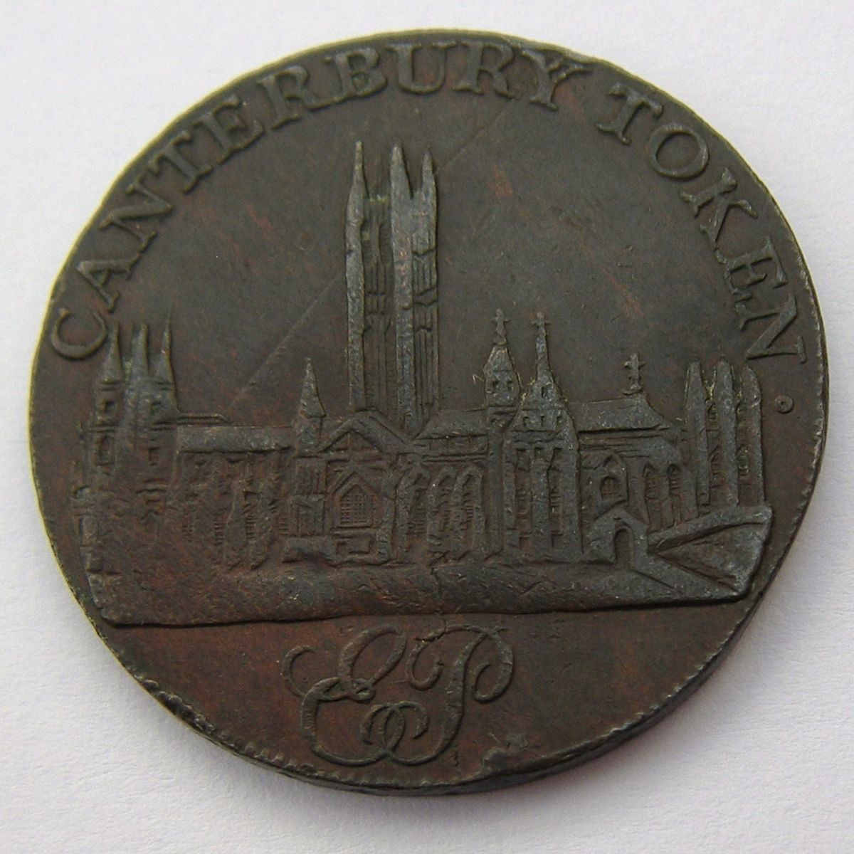 Kent Canterbury Halfpenny Token 1795