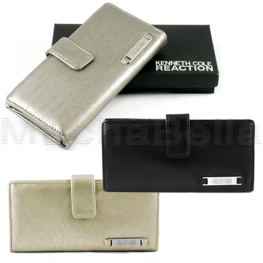 Kenneth Cole Reaction Womens Tab Clutch Wallet w Gift Box