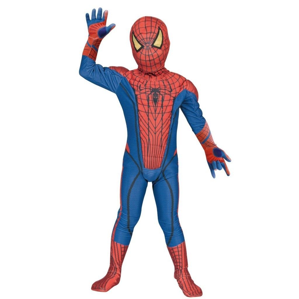Spider Man Costume Kids Rubies Spiderman Halloween L F s EMS
