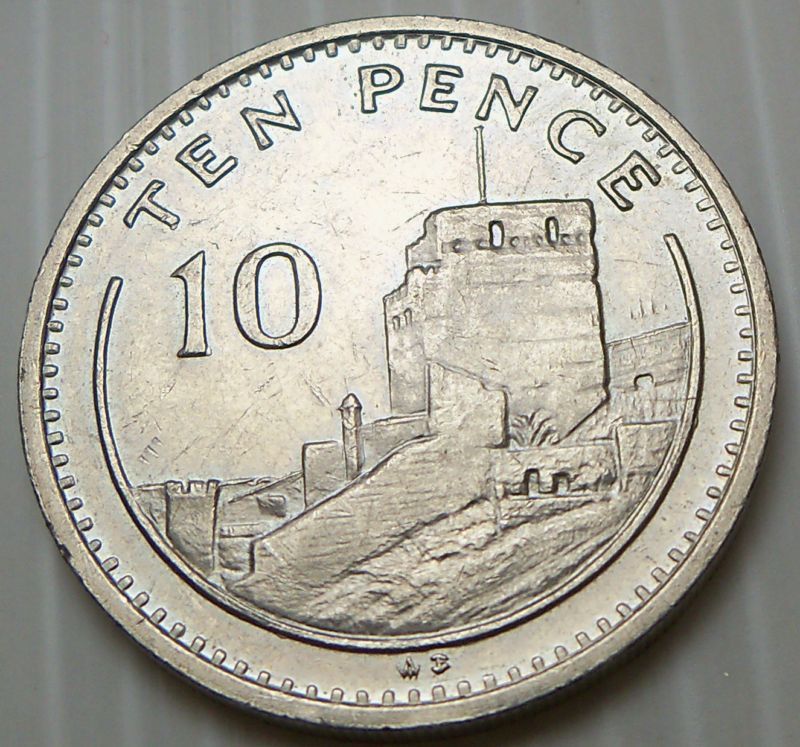 Gibraltar 1991 10 Pence KM23 1