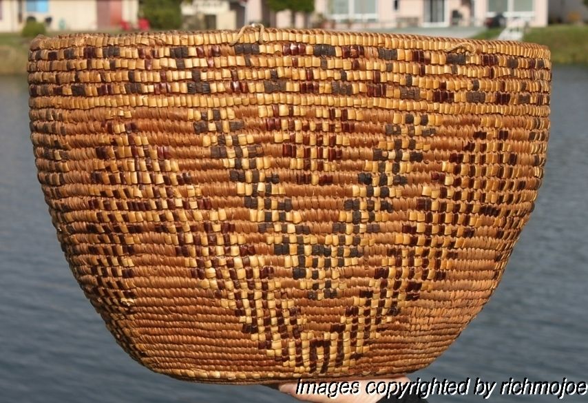 Northwest Coast Cowlitz Klickitat Skokomish Burden Basket 1920