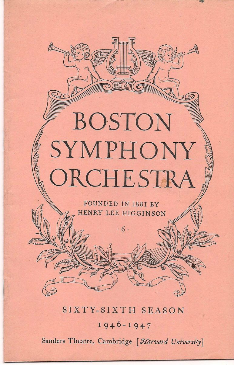  Boston Symphony Orchestra 4 1 1946 Concert With Serge Koussevitzky