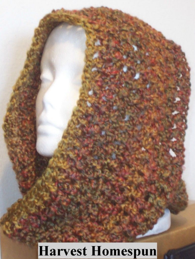 Hand Crocheted Infinity Eternity Scarf Harvest Lion Homespun Yarn