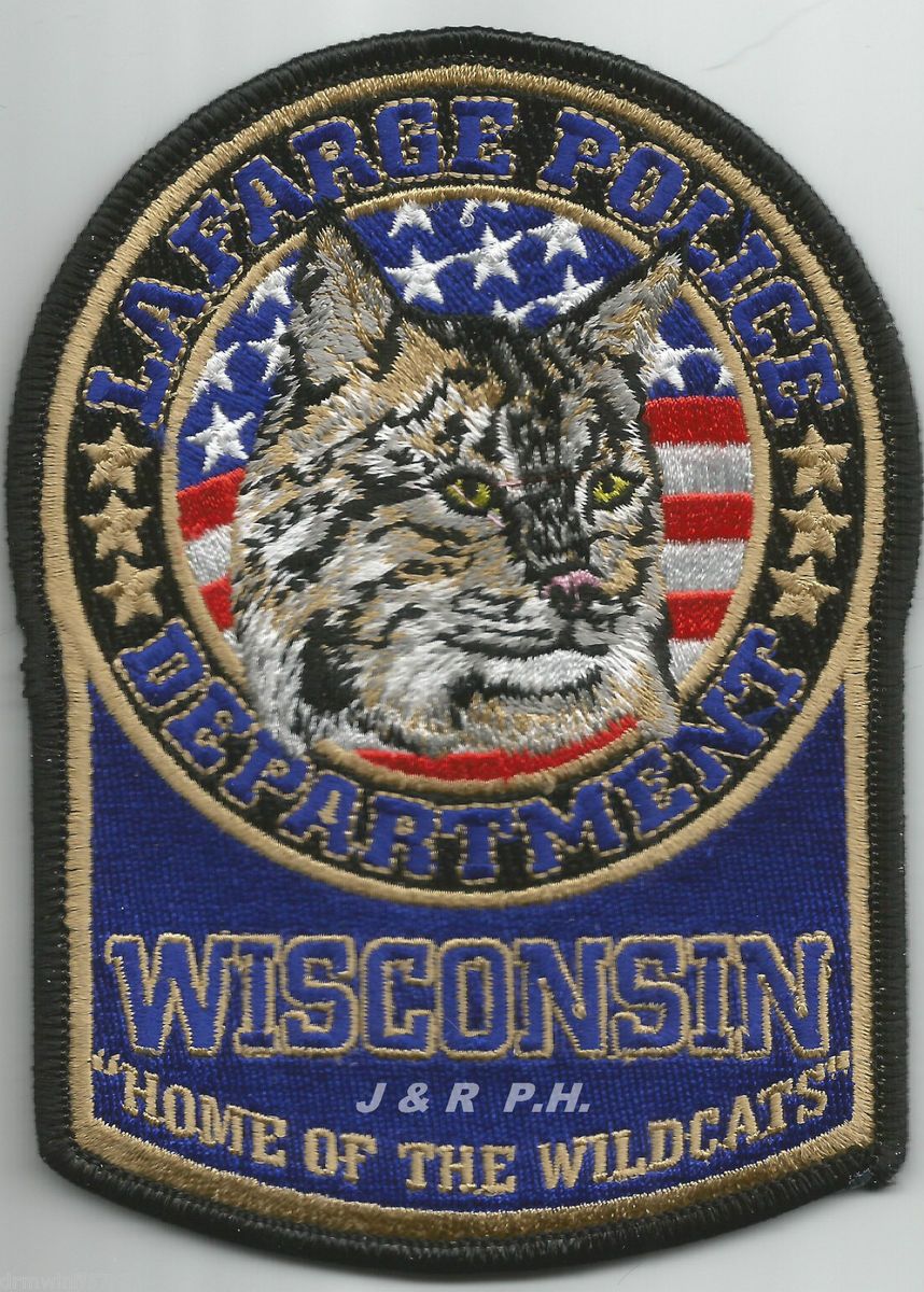 New Lafarge Wi Shoulder Home of The Wildcats Police Patch Fire