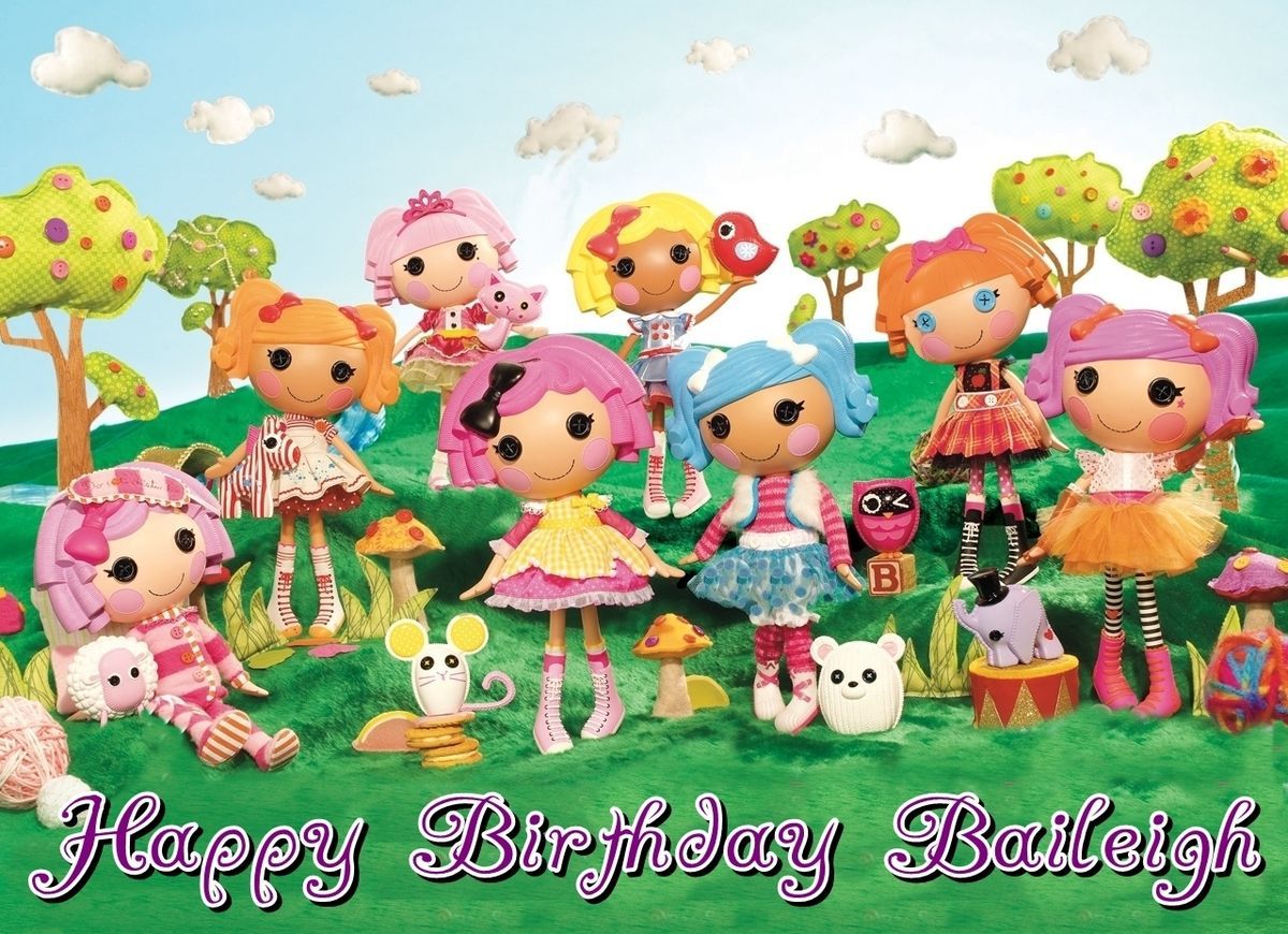 La La Loopsy Dolls Edible Frosting Sheet Image Cake Topper