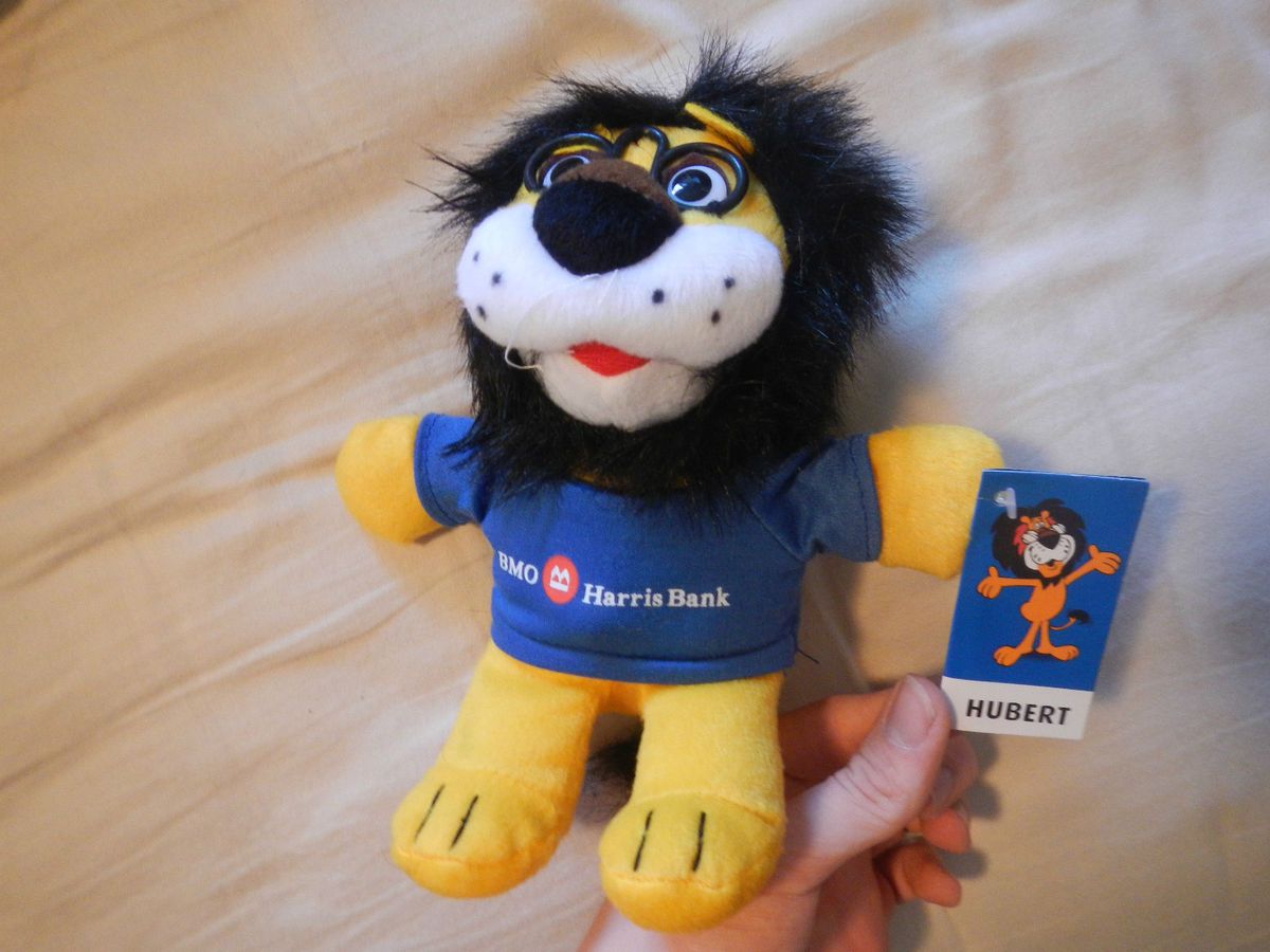 BMO Harris Bank Hubert The Lion Plush Stuffed Animal
