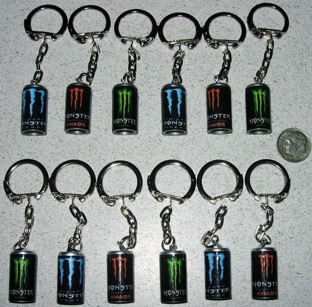 12 Assorted Mini Keychain Cans