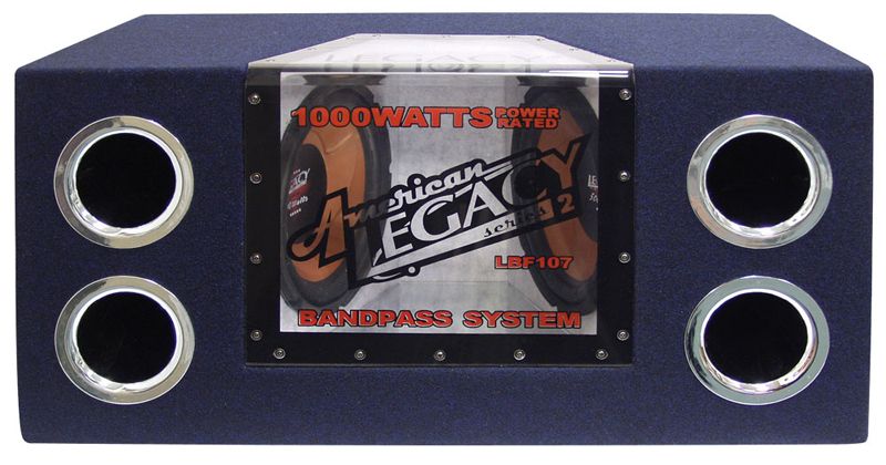 Legacy Car Stereo LBF107 New Dual 10 1000W Bandpass Subwoofer