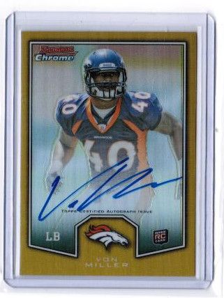 2011 TOPPS Bowman Chrome VON MILLER Rookie GOLD Refractor Auto SP