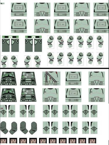 Lego Star Wars Kashyyyk Swamp Clone Troopers Decals Light Green