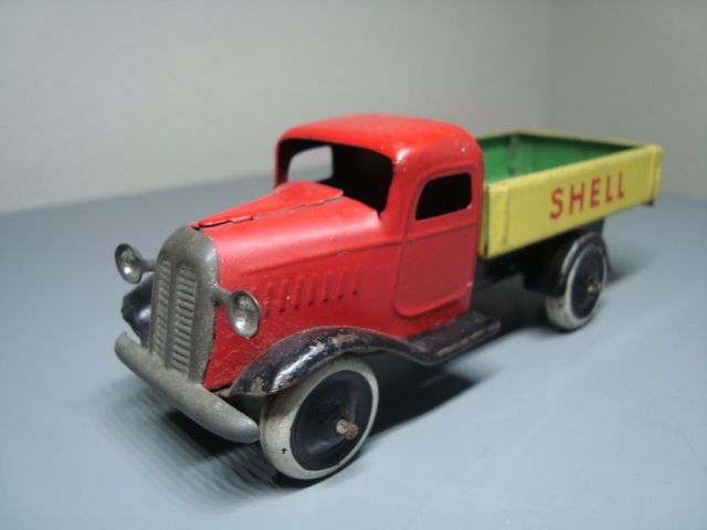 LEHMANN GNOM TOYS GERMANY 814 VINTAGE TINPLATE SHELL TRUCK VERY RARE