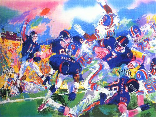 Leroy Neiman Giants Broncos Classic Sold Out Edition