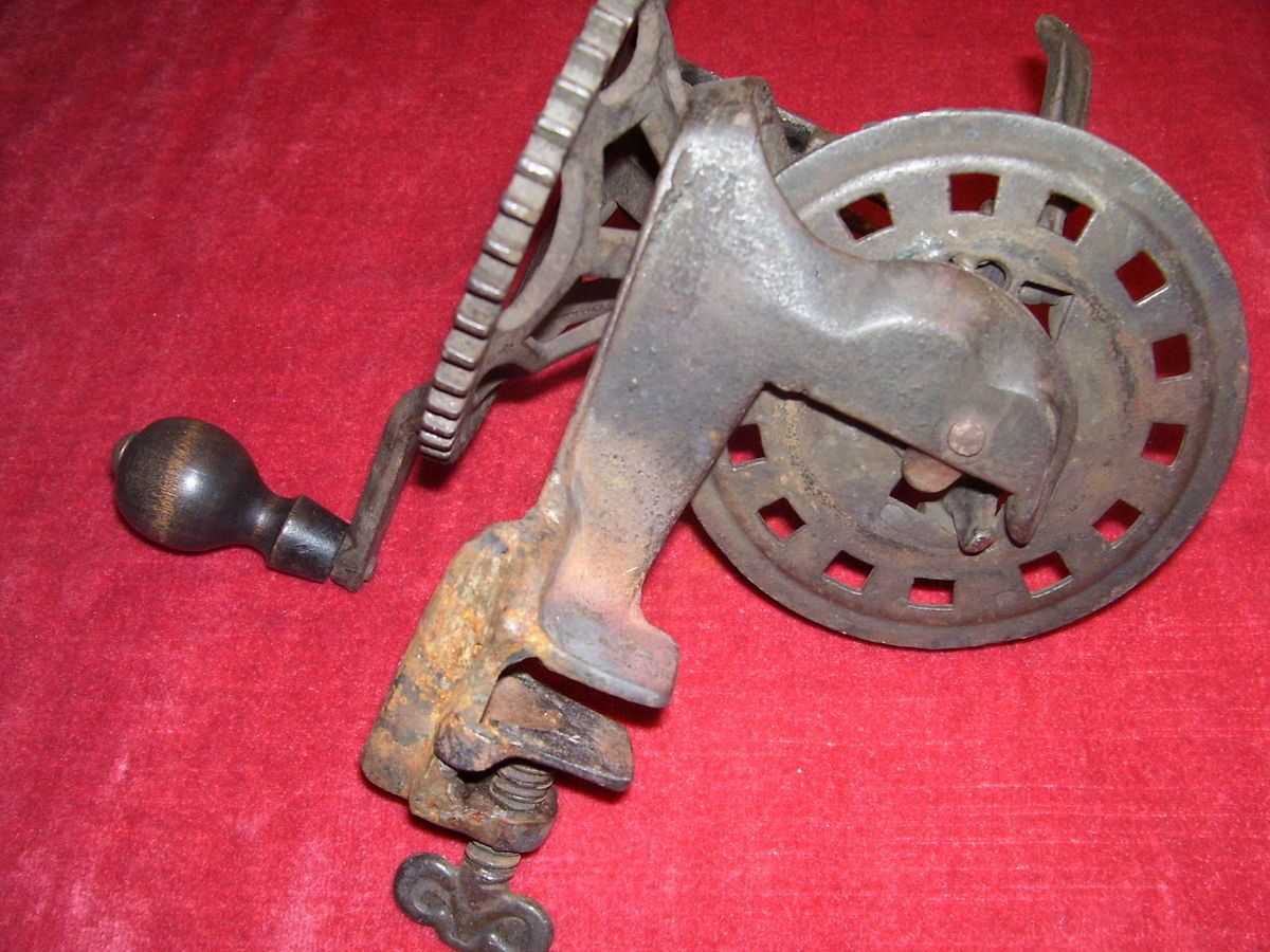 Apple Peeler Corer C E Hudson Jan 24 82 1882 Cast Iron Leominster Mass