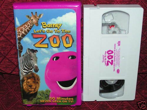 Barney Lets Go to The Zoo Baby Bop BJ Animal VHS Childrens