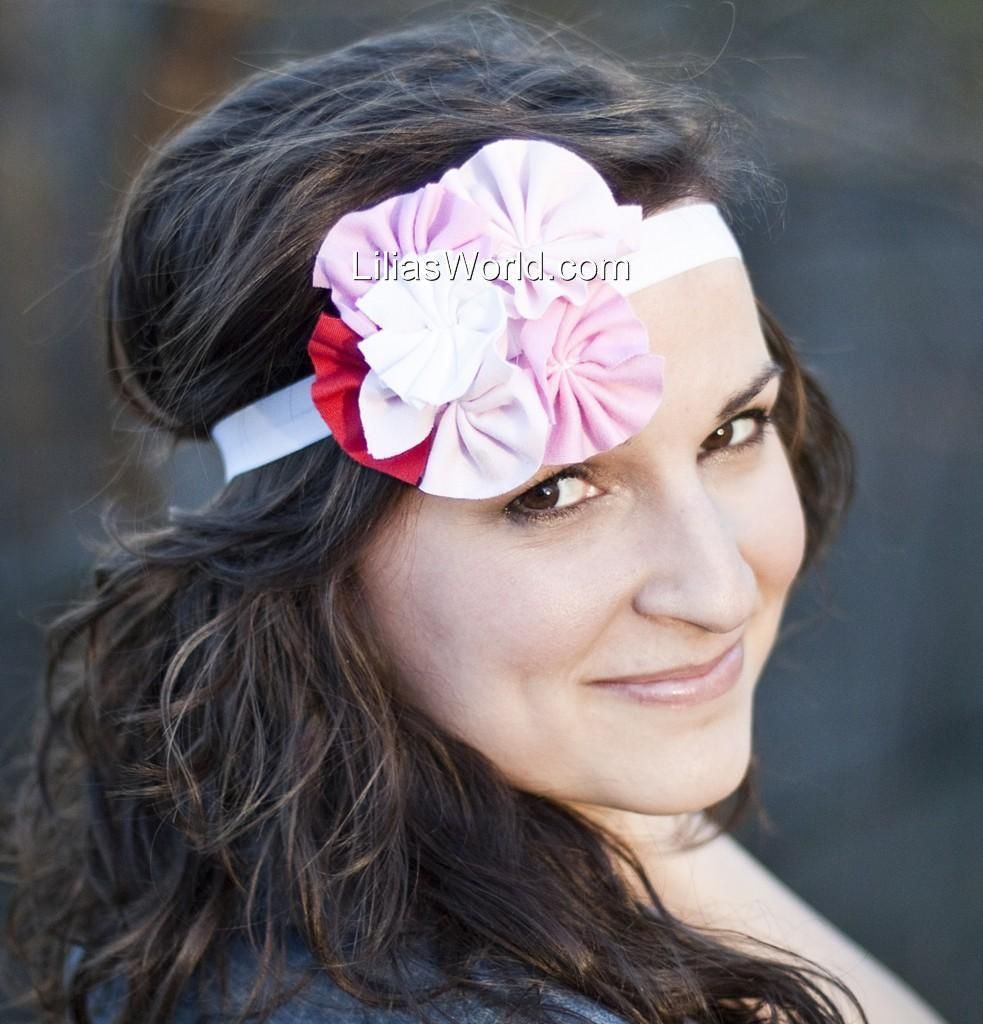 VALENTINES VINTAGE COTTON KUFI HEADBAND TEEN WOMENS CLOTHES LOT