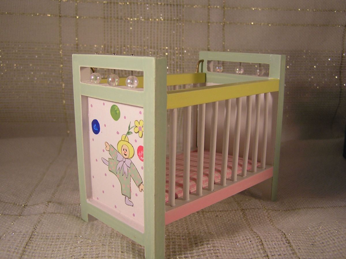Dollhouse 1 12 Scale Crib Baby Bed