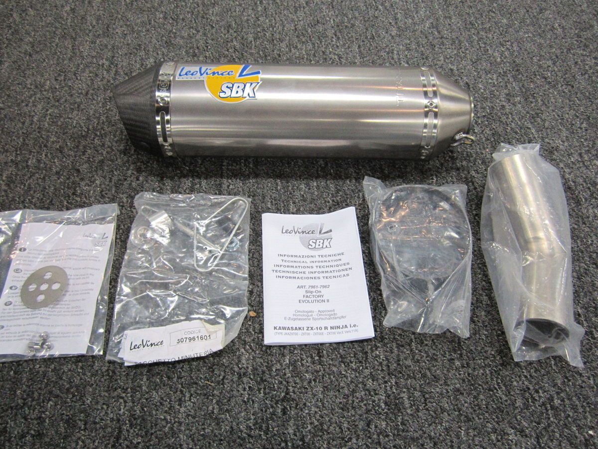 Leo Vince Slip On Exhaust EVO 2 Titanium Carbon Kawasaki ZX10 ZX10R