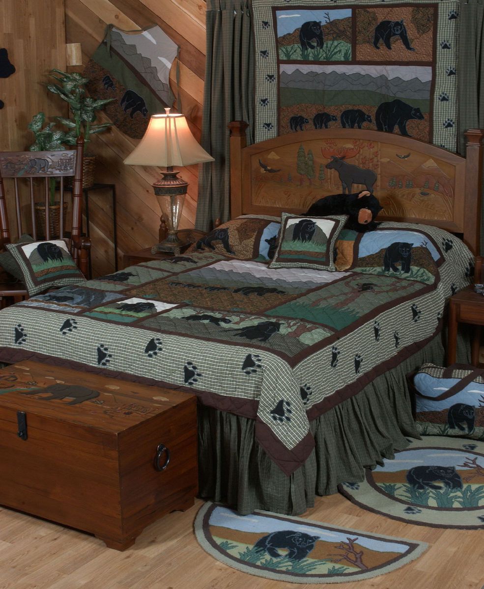 Full Queen Bear Country Fine Quilt Bedding Collection