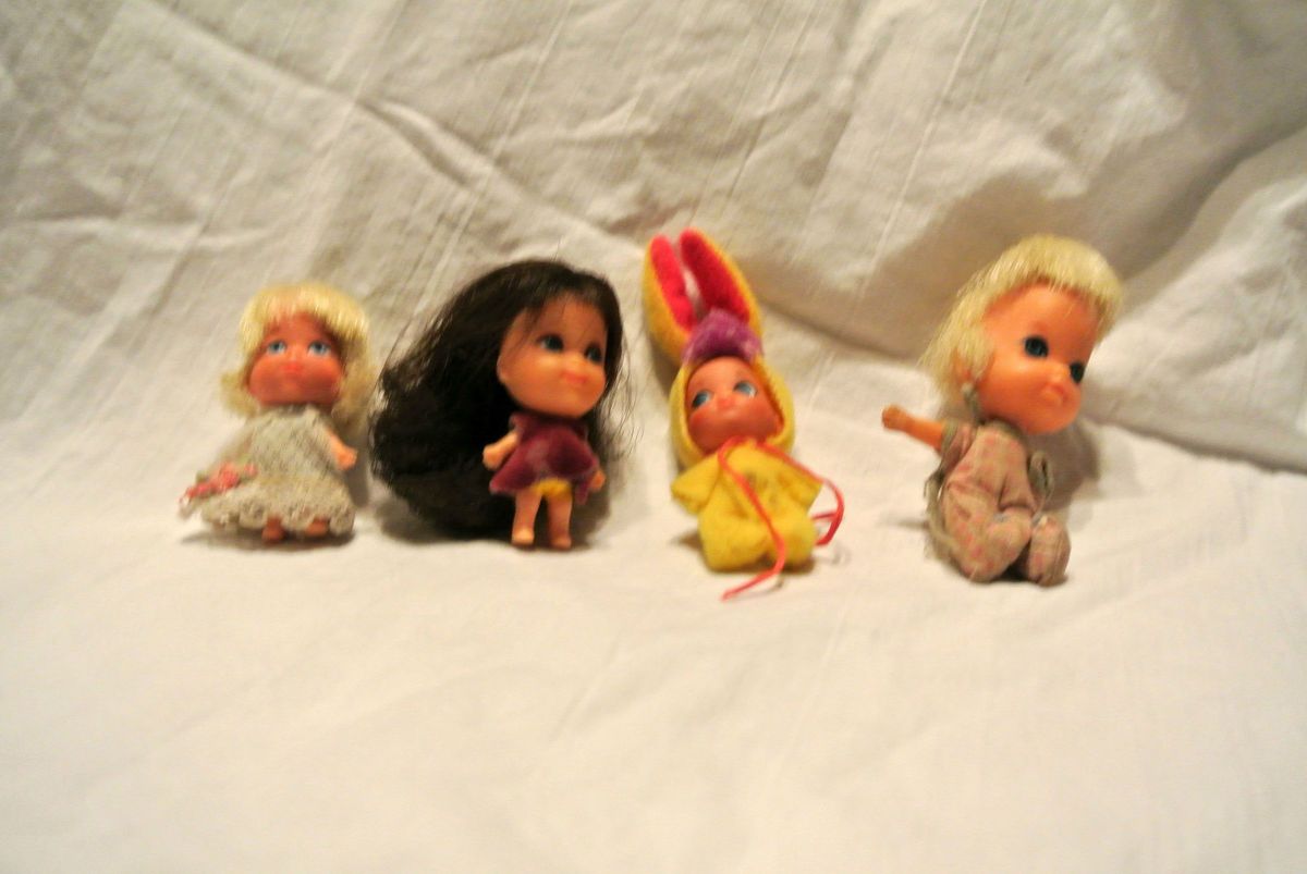 Liddle Kiddle Lot Mattel 1960s Bunny Blond Brunette 2 Inch