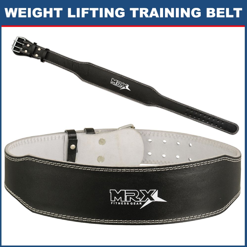 Weight Lifting Belt Fine Quality Leather Gym Fitness Training Steel