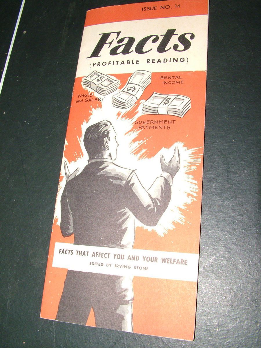 Facts Government Payouts Issue 14 1958 National Research Bureau