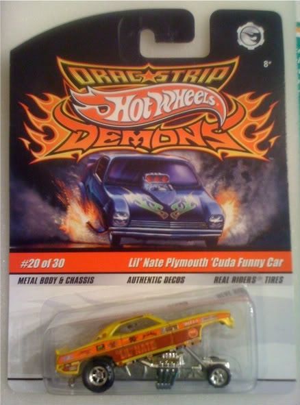 Hotwheels Drag Strip Demons Lil Nate Plymouth Cuda Funny Car