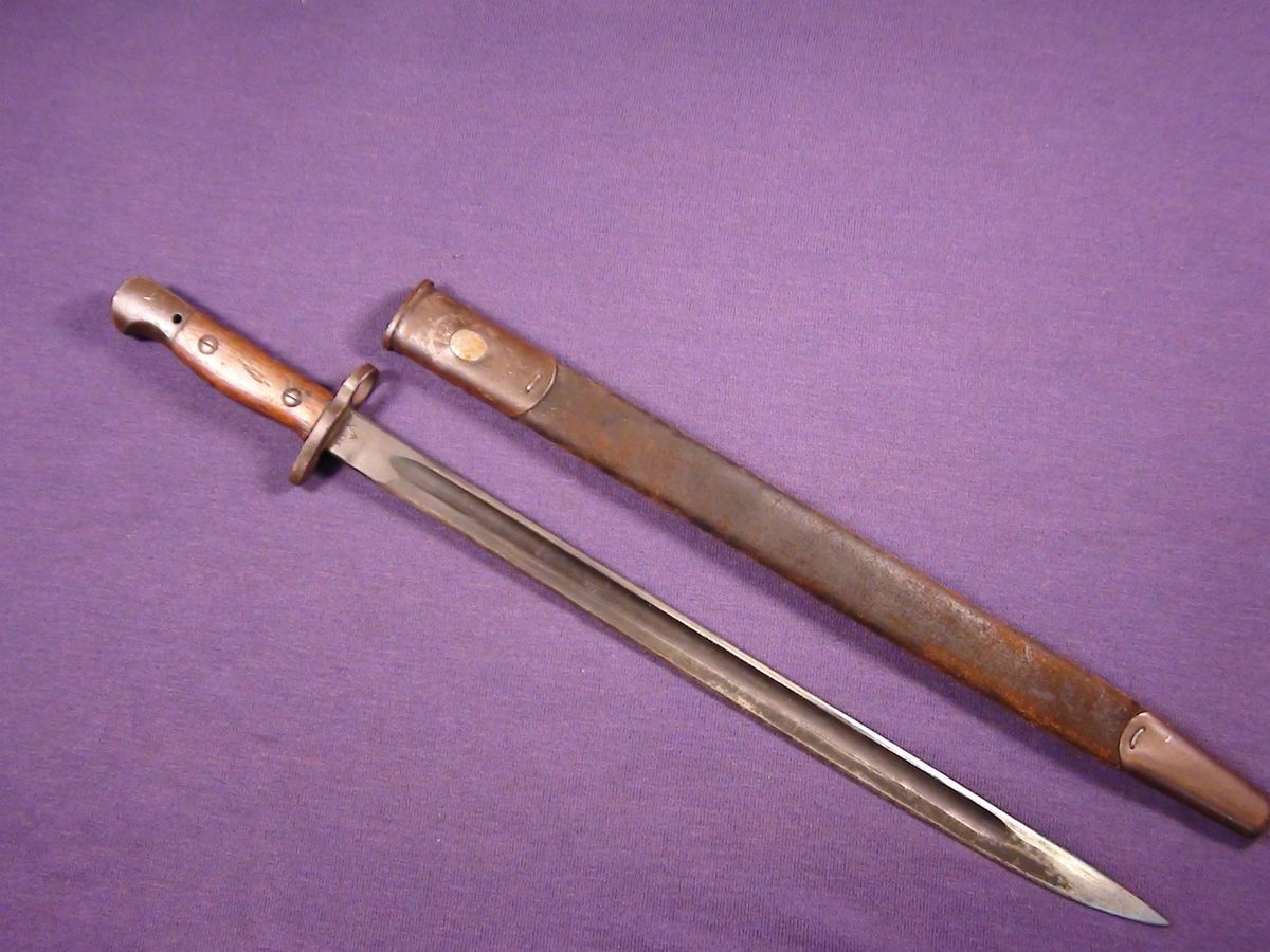 Australian Lithgow Bayonet with Scabbard SA Marked