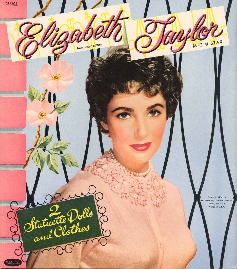 Vntage Liz Taylor Paper Dolls Lazer Repro ORG Sze