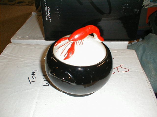 Mid Century Shawnee Lobster Casserole Pot Deco 907