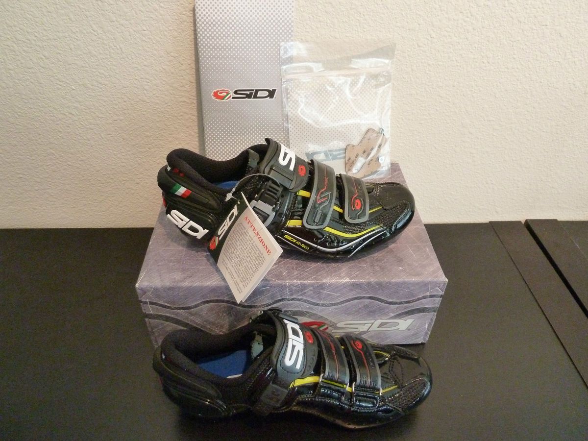 New Sidi Genius 6 6 Carbon Lite Shoes Size 6 39 6 5 39 5 Black Yellow