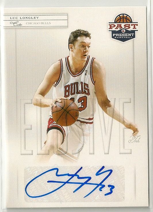 Luc Longley 2011 12 Past Present Elusive Auto SP LL Panini CHICAGO