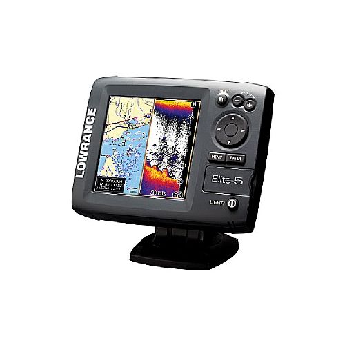 Lowrance Elite 5 Gold Marine GPS Fish Finder Combo Unit With Navionics