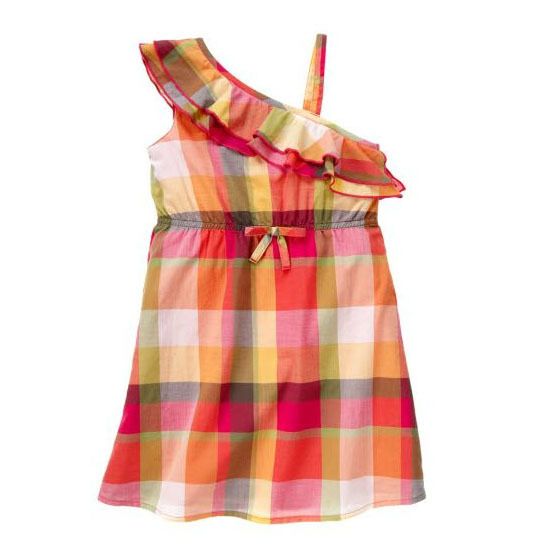 Gymboree Batik Summer Madras Plaid Dress Sz 12