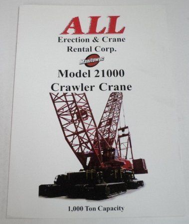 Manitowoc 1999 21000 Crawler Crane Sales Brochure