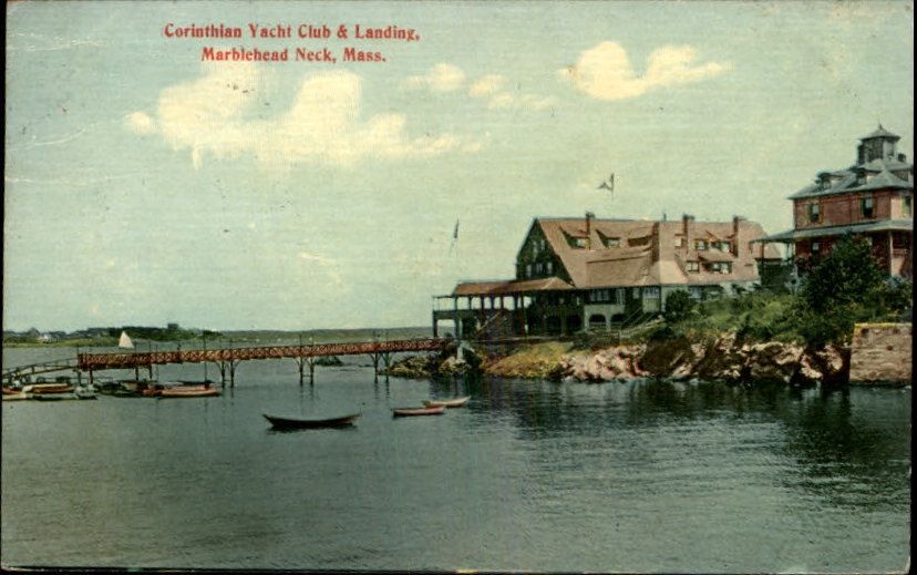 Marblehead Neck MA Corinthian Yacht Club c1910 PC