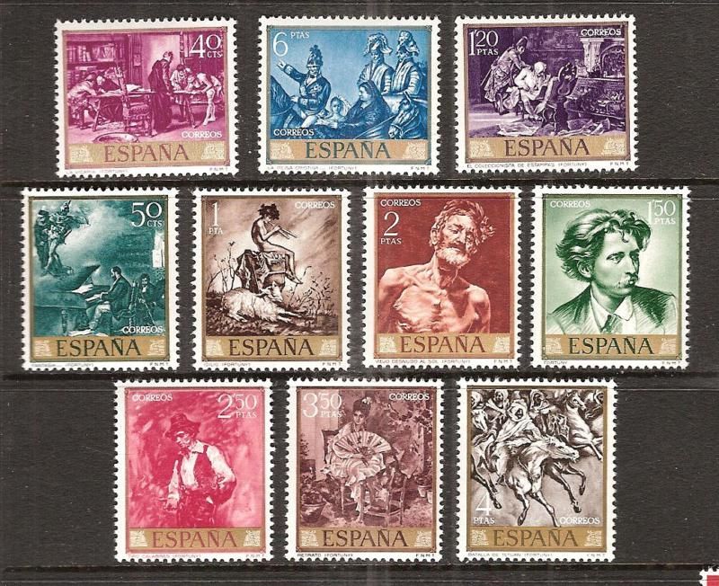 Spain 1512 21 MNH Mariano FORTUNY Paintings Art