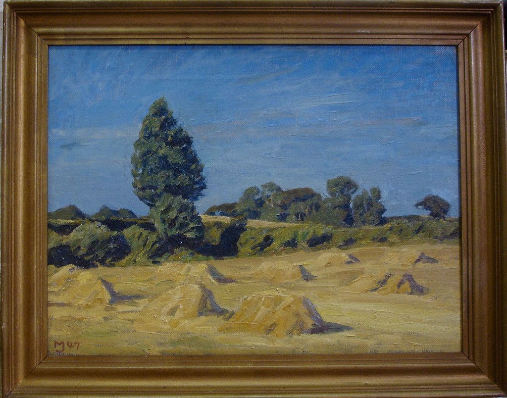 Marius Jensen Hindevad Harvest Landscape 