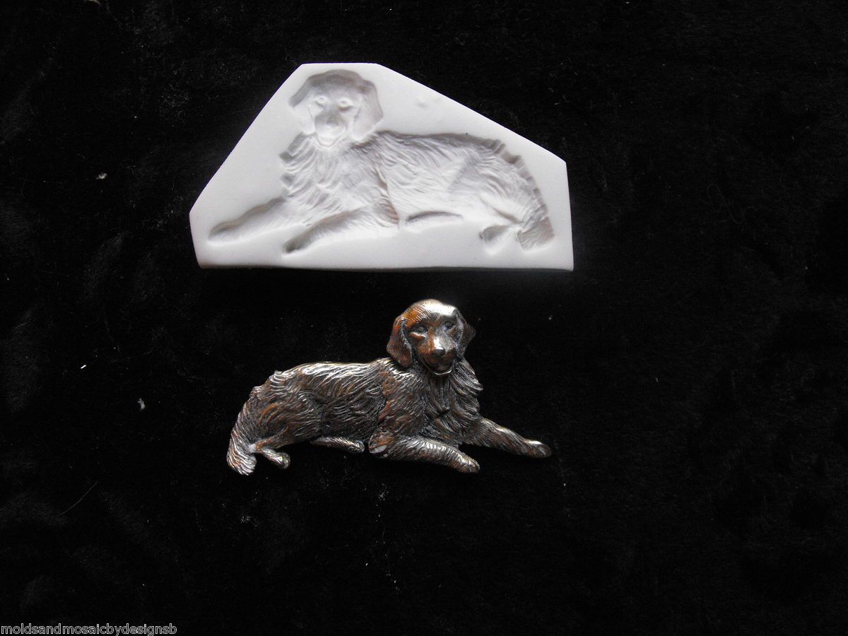 Golden Retriever Dog Polymer Clay Mold Handmade
