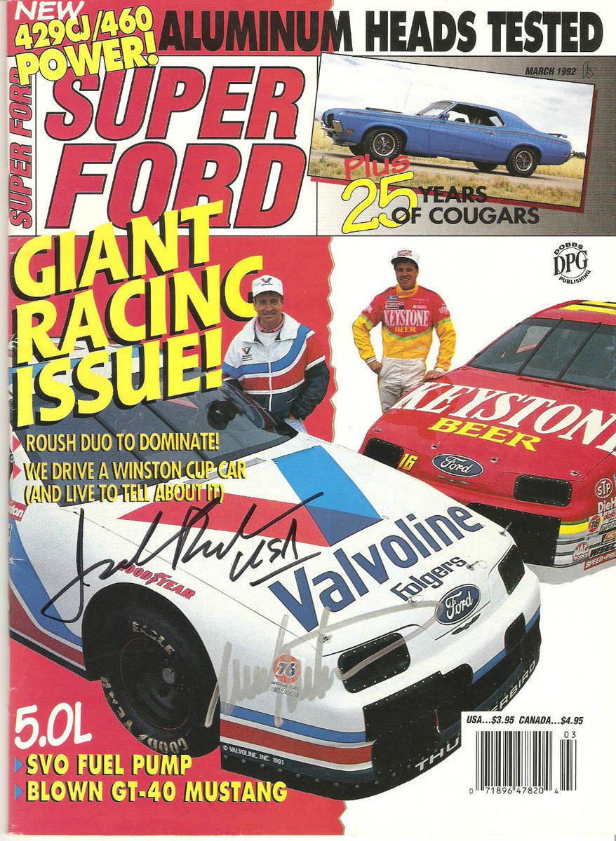 Mark Martin and Jack Roush Signed 1992 Super Ford Magazine