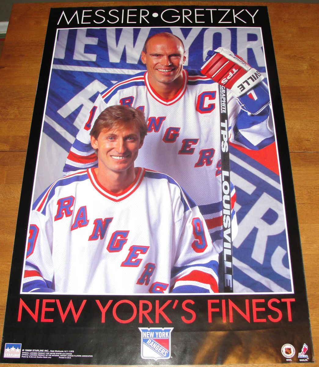 1996 Starline WAYNE GRETZKY MARK MESSIER full size poster Rangers new